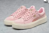 nouvelle femmes puma et rihanna chaussures collection pink leather